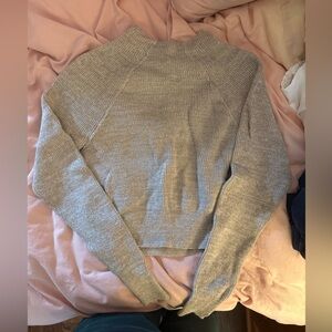 Free People Cream-Beige Mockneck Sweater